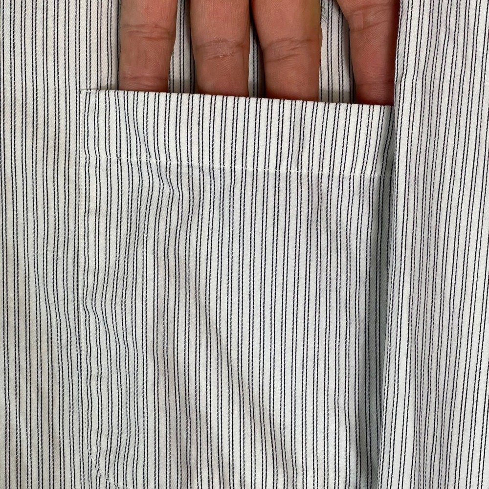 Ermenegildo Zegna Xxl Dress Shirt Striped Long Sleeve Cotton Menswear View 5